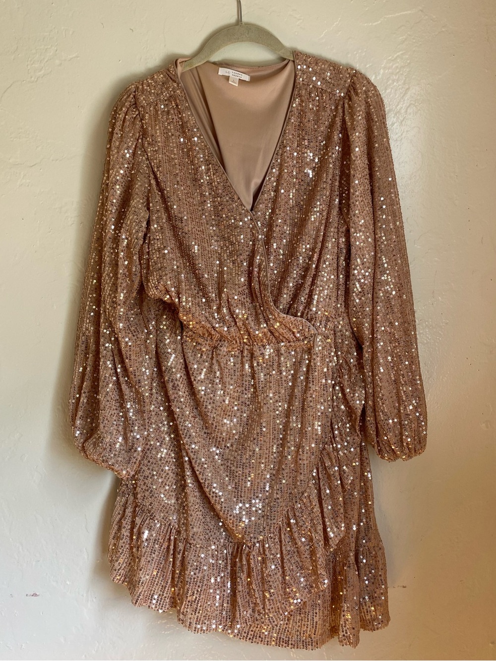 LC Lauren Conrad Mauve Sequin Dress